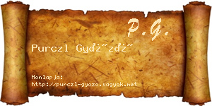Purczl Győző névjegykártya